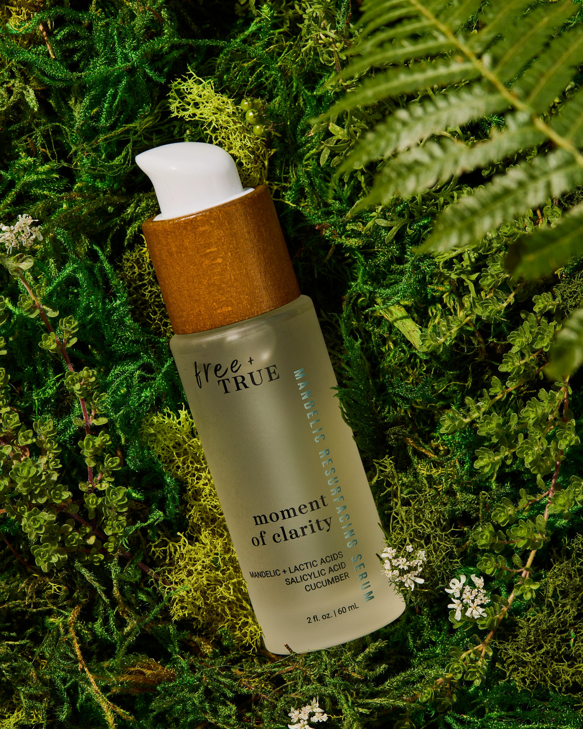 Moment of Clarity 8 oz — updated pump bottle on moss