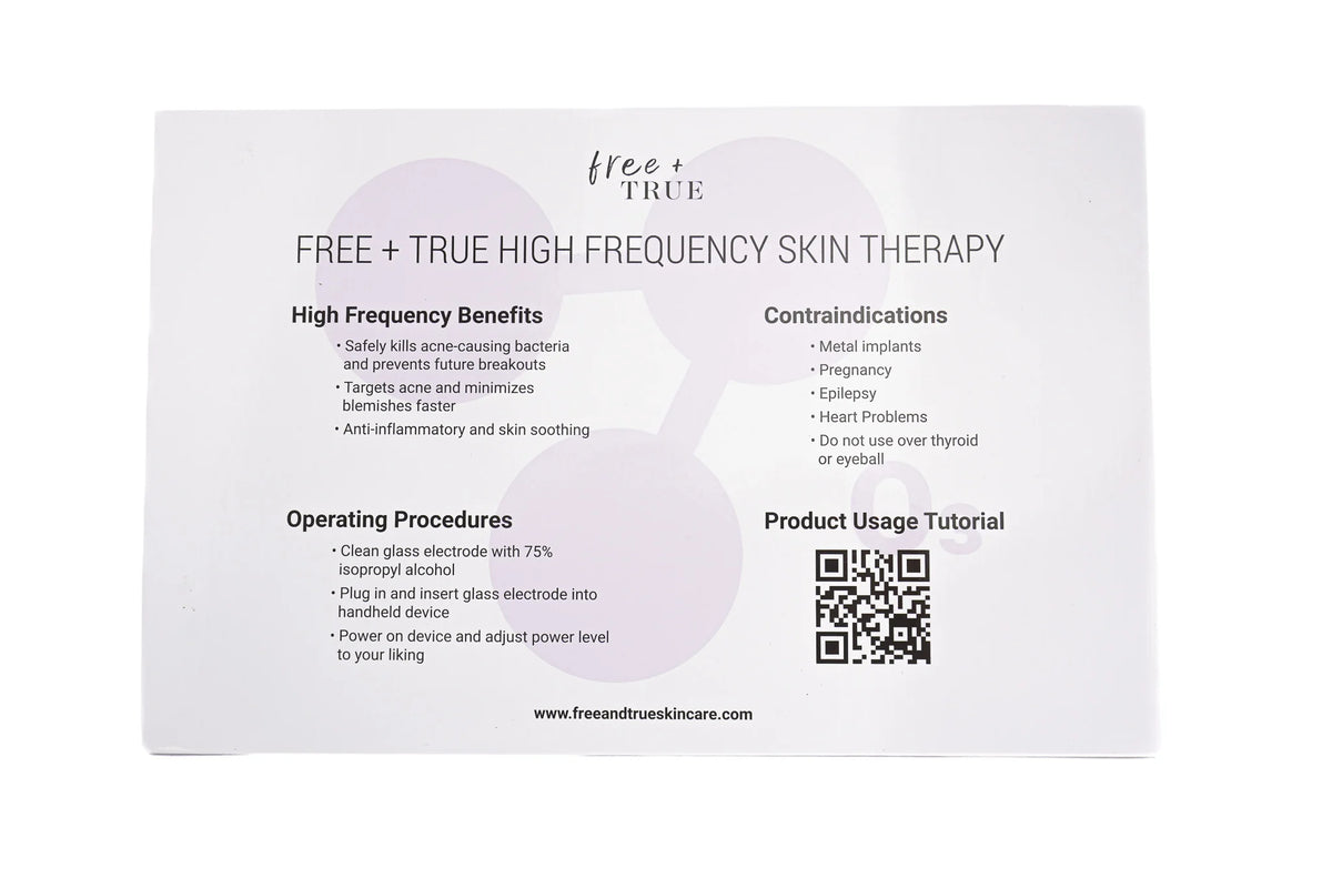High Frequency Skin Therapy Wand Free + True Skincare